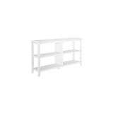 New Ridge Home Goods Edenton Wood 30.5"H Bookshelf with 2 Shelves, White