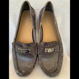 Coach Shoes | Coach Fredrica Gray Snake Leather Loafers Sz 7 | Color: Gray | Size: 7