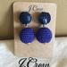 J. Crew Jewelry | Blue J.Crew Beaded/Sequin Ball Earrings | Color: Blue | Size: Os