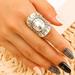 Anthropologie Jewelry | Artisan Mandala Sunburst Antiqued Silvertone Ring Size 7 New! 1181x2 | Color: Silver | Size: Various
