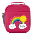 Personalized Fun Graphic Pink Lunchbox - Rainbow