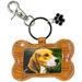 Dog Bone Photo Holder Keychain
