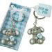 144 adorable baby elephant with blue design key chain