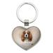 Cavalier King Charles Spaniel Dog Breed Heart Love Metal Keychain Key Chain Ring