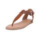 Clarks Women's Karsea Post Sandal, Tan Leather, 6 UK