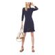 Michael Kors Womens Navy 3/4 Sleeve Jewel Neck Mini Shift Party Dress UK Size:4