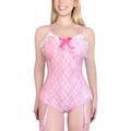 LittleForBig Cotton Baby Doll Romper Onesie Pajamas Bodysuit Pink XXL