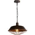 Lustre Suspension Industriel Lampe Plafonnier Abat-jour Métal E27 pour Chambre Salon Bar Restaurant