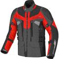 Berik Striker Giacca tessile da moto impermeabile 3in1, nero-grigio-rosso, dimensione 56