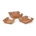 Set of 3 Square Wicker Look Baskets With Built In Handles by Trademark Innovations