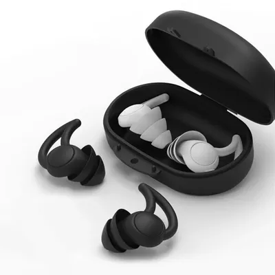 Bouchons d'Oreille en Silicone Souple Isolation Phonique Protection Anti-Bruit pour Voyage