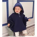 Poncho réversible pour nouveau-né vêtements d'hiver pour bébé garçon manteau pour bébé robe à
