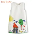 Bear Leader-Robe de princesse pour petite fille vêtement pour enfant de 3 à 8 ans imprimé