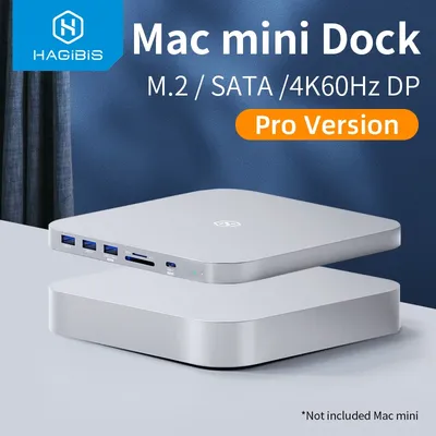 Hagibis – Hub USB C pour Mac mini M1/M2 avec boîtier de disque dur 2.5 SATA NVME M.2 SSD boîtier
