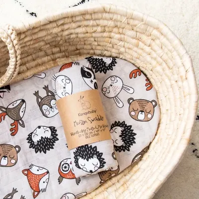 Kangobaby – couverture de réception en mousseline pour nouveau-né mignon décor de chambre de bébé