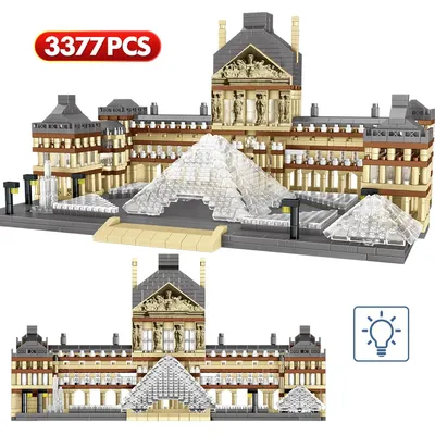 Mini blocs de construction en briques de diamant pour enfants 3377 pièces ville Mini Paris musée