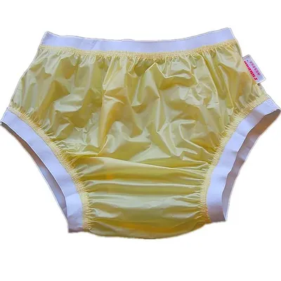 Livraison gratuite FUUBUU2207-Yellow-M-1PCS pantalons élastiques larges couches pour adultes couches