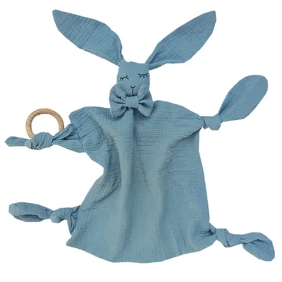 Serviette apaisante pour nouveau-né avec hochet couverture mouchoir motif Animal mignon jouets