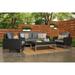 Milo 4 Piece Sunbrella Outdoor Patio Espresso Seating Set