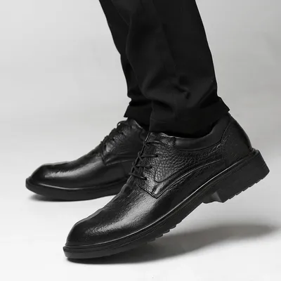 Chaussures oxfords en cuir véritable pour hommes chaussures provoqué formelles chaussures de