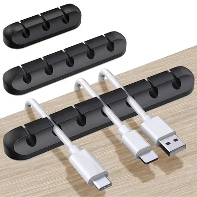 Enrouleur de câble USB en silicone clips de gestion bien rangés support de câble pour souris
