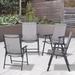 Outsunny 4-piece Folding Patio Chair Set with a Simple & Chic Design, Comfortable for the Deck, Garden, Yard & Travel