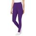Plus Size Women's Snap Trim Legging by Woman Within in Radiant Purple (Size L)