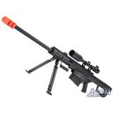 6mmProShop Barrett Licensed M82A1 Bolt Action Powered Airsoft Sniper Rifle Black SW-024-BK