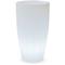 BAMBÚ 90 Vaso rotondo alto con luce per piante e fiori molto resistente. Carica solare e batteria