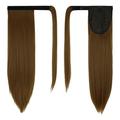 LELINTA Straight Ponytail Extension 20 /28 Clip in on Wrap Around Drawstring Ponytail Hair Extension Long Synthetic Hair Pieces for Women - 140-160G # Bleach Blonde(11colors)