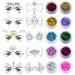 SIQUK 10 Sets Face Jewels Body Gems Stickers Mermaid Face Body Jewels Crystal Stickers with 10 Boxes Chunky Face Glitter for Festival Rave Party