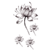 Women Lotus Flower Temporary Tattoo Stickers Body Art Waterproof