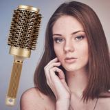 Professional Hair Salon Round Barrel Hair Brush with Boar Bristle For Blow Drying Curling & Straightening Nano Thermal Ceramic & Ionic Brush Women and Men (2 inch)