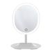 Thinkspace Beauty Round LED Lighted Countertop Mirror. Freestanding Mirror. 12 H x 7.5 W x 5.5 D