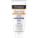 Neutrogena Clear Face Liquid Lotion Sunscreen for Acne-Prone Skin Broad Spectrum SPF 50 UVA/UVB 3 fl. oz 1 ea (Pack of 2)