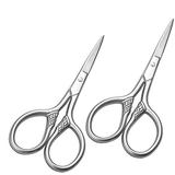 Small Scissors Stainless Steel Facial Hair Grooming Beauty Tool for Men Mustache Eyebrow Eyelash Nose Ear Beard Trimming 2 pack