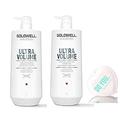 Goldwell Dualsenses Ultra Volume Bodifying Shampoo & Conditioner DUO Set (with Sleek Compact Mirror) (33 oz / 1000ml Large Kit)