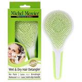 Wet and Dry Hair Detangler Regular Hair - Green-White by Michel Mercier for Women - 1 Pc Hair Brush