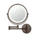 8.75 LED Lighted Wall Mount Mirror with 10x/1x Magnification Lights 360Â° Swivel Bronze Oil-Rubbed Finish