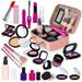 Esho 21Pcs Girls Fake Makeup Kits with Box Children Play House Toys Set