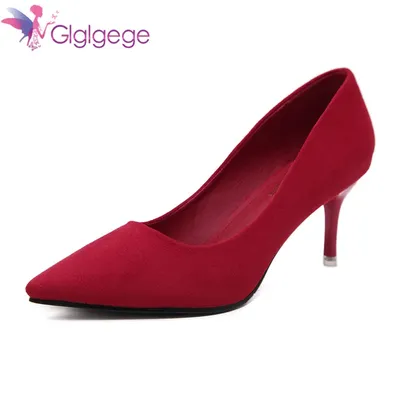 Glglgege-Chaussures en daim à talons fins pour femmes escarpins de bureau élégants meilleure