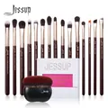 Jessup – ensemble de pinceaux pour les yeux 15 pièces pinceaux de maquillage synthétiques naturels