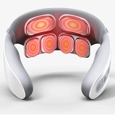 Masseur Cervical électrique sans fil 6 têtes chauffage infrarouge à 360 ° Vibration soins de