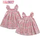 Robe d'été en coton et lin pour petites filles vêtements de princesse marque Ins style européen