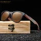 EZREAL – lunettes de soleil polarisées avec monture PC branches en bois de couleur pour hommes ou