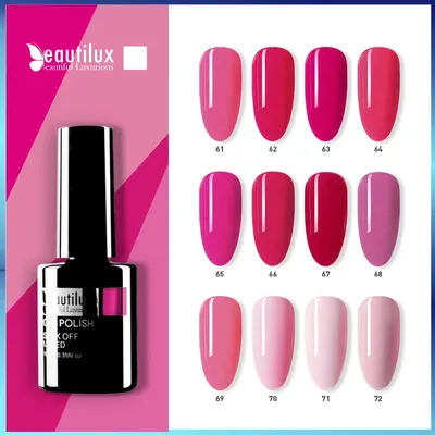 Beautilux-Verhéritage à ongles en gel UV/LED rose vif laque 10ml N64.Art 1 pièce
