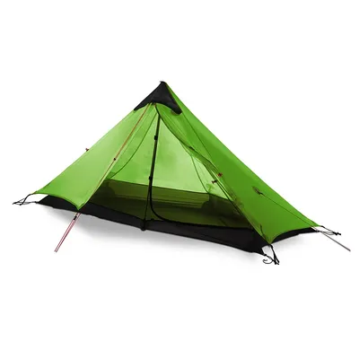 3F UL GEAR Lanshan 1-Tente de camping ultralégère 3 saisons sans bras en nylon argenté 15D pour