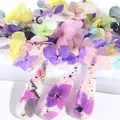 Faux pétale floral pour décoration d'ongles fleur artificielle 3D fleur bionique vernis gel