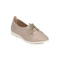 New Women DbDk Uranus-1 Leatherette Pointy Toe Lace Up Perforated Flat