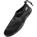 Norty NEW Mens Water Shoes Aqua Socks Surf Yoga Exercise Pool Beach Swim Slip On 41365-11D(M)US Black